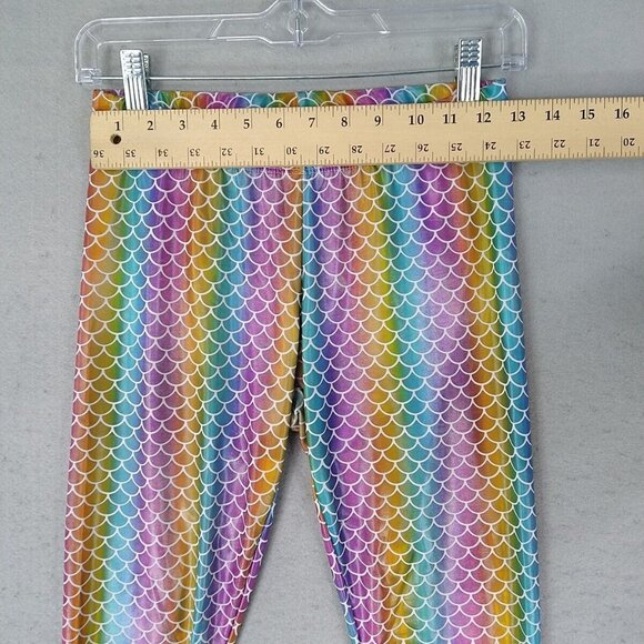 Revolver Fashion Rave Leggings Womens Size S Multicolor Rainbow Mermaid Festival - Picture 2 of 8